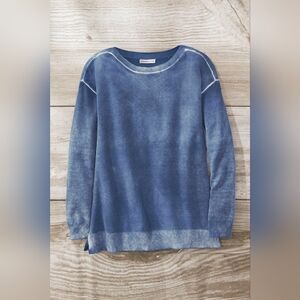 Coldwater Creek Blue Artisan Way Pullover, Sz. LARGE